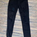 American Eagle Outfitters black hi-rise ripped jegging Photo 3