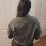 Michael Kors Grey Crop Denim Jacket Size M New Gray Size M Photo 5