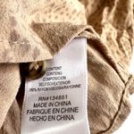 WAYF  Crop Top Animal Print Ruffle Sleeves Square Neck Button Front Brown Small Photo 2