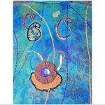 Indigo Moon Vintage Jacket/Blazer Womens Small Blue/Green Bohemian Embroidered Blue Photo 5