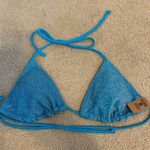 Pink Sparkle Triangle Bikini Top Blue Photo 0
