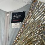 Mac Duggal 5538 Embellished V-Neck Butterfly Sleeve Column Platinum Gown, Size 4 Photo 5