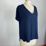 Cloth & Stone Navy Blue V Neck Tee Photo 1
