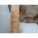 Coach Medium Signature Shoulder Handbag Beige With Hot Pink Leather Trim Photo 9