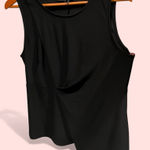 DKNY Cute y2k style gathered slinky jersey knit top stretchy sleeveless Photo 0