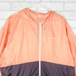 Columbia Women's Colorblock Windbreaker Jacket XL Peach Charcoal Lightweight Photo 11