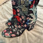 Vince Camuto  Black Floral Embroidered Heeled Boots Photo 0