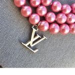 Authentic Stamped Charm on Unbranded Freshwater Pearl Necklace Pink Photo 5