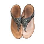 FitFlop  Brown Glitter and Rhinestone Thong Sandals Size 11 Photo 1
