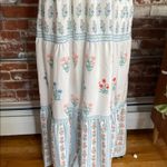 Floral White and Blue Maxi Dress Size L Size L Photo 2