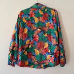 J. McLaughlin  Multicolor Floral Leaf Long Sleeve Button Down Women's size Medium Photo 5