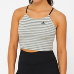 Adidas  Gray and Black Striped Tank Top Photo 0