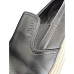 Prada slip on sneakers Linea Rossa Black Leather Yellow Arrow Italy Lady 9 M 7.5 Photo 4