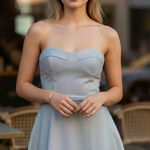 Silver Sparkly big back Bow Tube Dress coquette, Glam Romance Photo 0