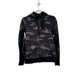 Athleta  Triumph Grey Camo Full Zip Hoodie Casual Avtivewear Womens Size Small Photo 1