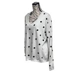 Tommy Hilfiger vtg Y2k XL Sweater White Polka Dot Retro Pinup Rockabilly Preppy Photo 2