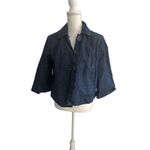 NEW YORK & COMPANY Denim Swing Jacket Coat Size Medium Blue Photo 3