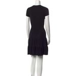 Red Valentino $750  Lace Yoke Rib-knit Dress Black Sz XS Photo 6