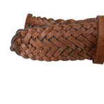 Women's unbranded brown braided stretch leather belt with leather buckle Photo 7