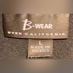 B.WEAR ruffle pullover short sleeve cardigan tunic blouse attach tank top size L Black Size L Photo 6