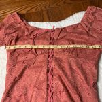 Juniors Pink long sleeve lace up cropped boatneck Long Sleeve top NWT Size L Size L Photo 5