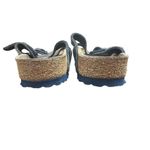 Birkenstock Germany Arizona Blue Suede Leather Slip On Slide Cork Sandal Size 38 Photo 6