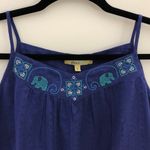 Global Desi Embroidered Royal Blue Tank Medium Photo 2