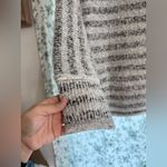 L'Agence L’ agence grey stripped wool blend mock neck chunky knit sweater Photo 2