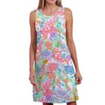 Fresh Produce Tank Dress M Sleeveless Chloe Swing Ocean Sea Life Pink Coastal Photo 6