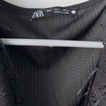 ZARA Black Fringe Bodysuit Photo 4