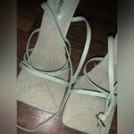 public desire  Raffia mint mademoiselle Heels Square nwot contemporary Strappy Photo 2