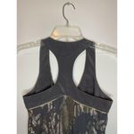 Akiko  Womens Racerback Cinch Waist Dress 100% Silk  Grey Gold Overlay Sz X-Small Photo 4