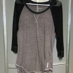 Reebok  Women’s Raglan Black Grey Shirt Large Photo 0