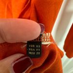 Massimo Dutti Womens Orange Open Cardigan Sweater Silk Cotton Blend Size XS Photo 5