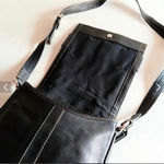 Coach  Black Leather Soho‎ Crossbody Bag One Size with White Stitching Photo 3