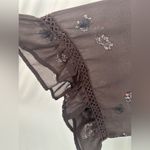 Xhilaration Brown and Yellow Flutter Sleeve Kimono Relaxed Fit (804) Photo 4