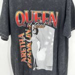 Aretha Franklin Queen Of Soul Acid Wash Graphic Tee Women's Size Medium Gray Photo 1