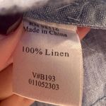 Coldwater Creek  Blue Sleeveless Button Up Collared Blouse 100% Linen Size 1X Photo 3