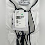 Rowen Rose Long Bow Dress White & Black 34FR Size XS Photo 5