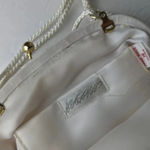 Vintage Ivory Beaded Sequin Evening Bag White Photo 1