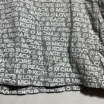 Michael Kors  T-Shirt Women's Small Gray Cotton Graphic Print Peace Love Pullover Photo 1
