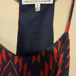 Collective Concepts  Blue and Red Patterned Dress Photo 1
