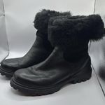 ECCO Women's Tredtray Pull on Shearling Boot Fashion Black Size 10 Photo 9