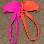 PINK - Victoria's Secret EUC VS PINK Victoria’s‎ Secret Pink Orange Swimsuit Bikini Top Size Small Photo 0