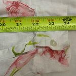 Island Republic White Floral Linen Button Up Shirt Womens Size Small Oversized Photo 5