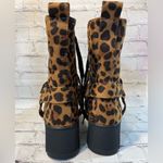 Wild Diva  Platform Combat Boots Faux Suede Animal Print-8 Photo 4