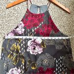 Everly 🦋 for Francesca’s Floral Halter High Neck Tank Top Shift Mini Dress Med Photo 4