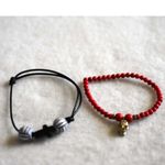 Source Unknown 2 Goth/Punk/Grunge Slide/Stretch Cross Skull Like New Sold As Set Bracelets Photo 3