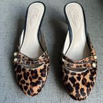 Arturo Chiang leopard print pony hair mules Photo 1