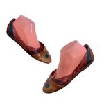 L.j. Simone VINTAGE CIRCA 1980'S  MULTI-COLOR HUARACHE GENUINE LEATHER SANDALS 10 Photo 3